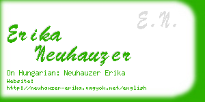 erika neuhauzer business card